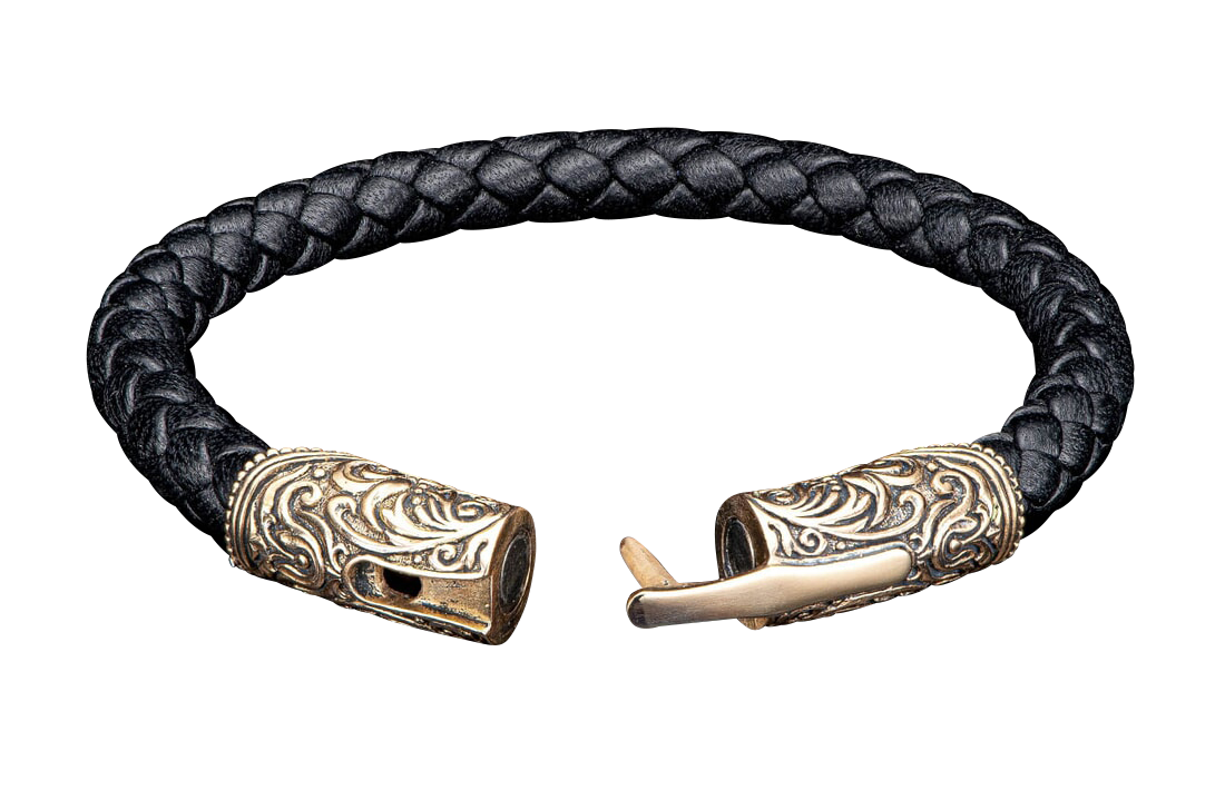 William Henry Bronze & Black Milan Bracelet