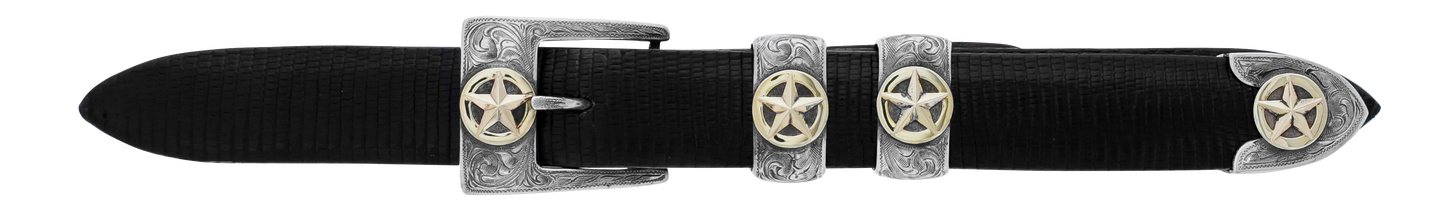 Clint Orms 1" Gold Star Buckle Set