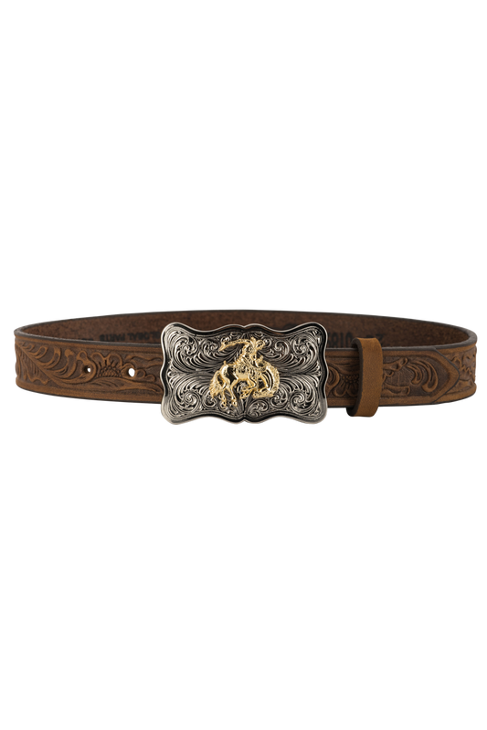 Brighton Kids Embossed Cowhide Belt