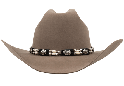 M&F Western Leather & Bone Beaded Hat Band