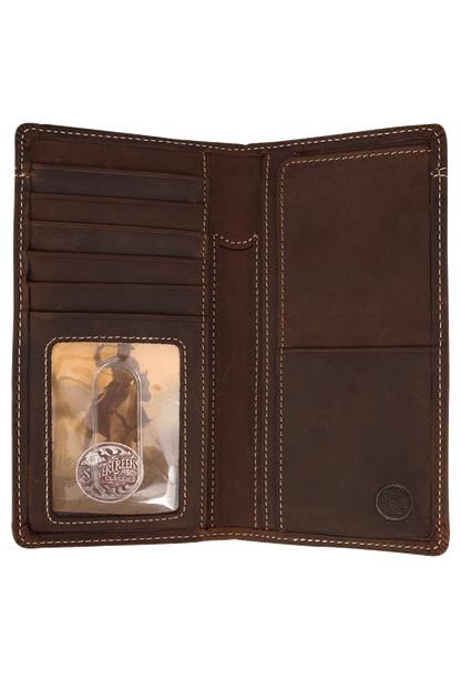 Justin Classic Brown Checkbook Wallet