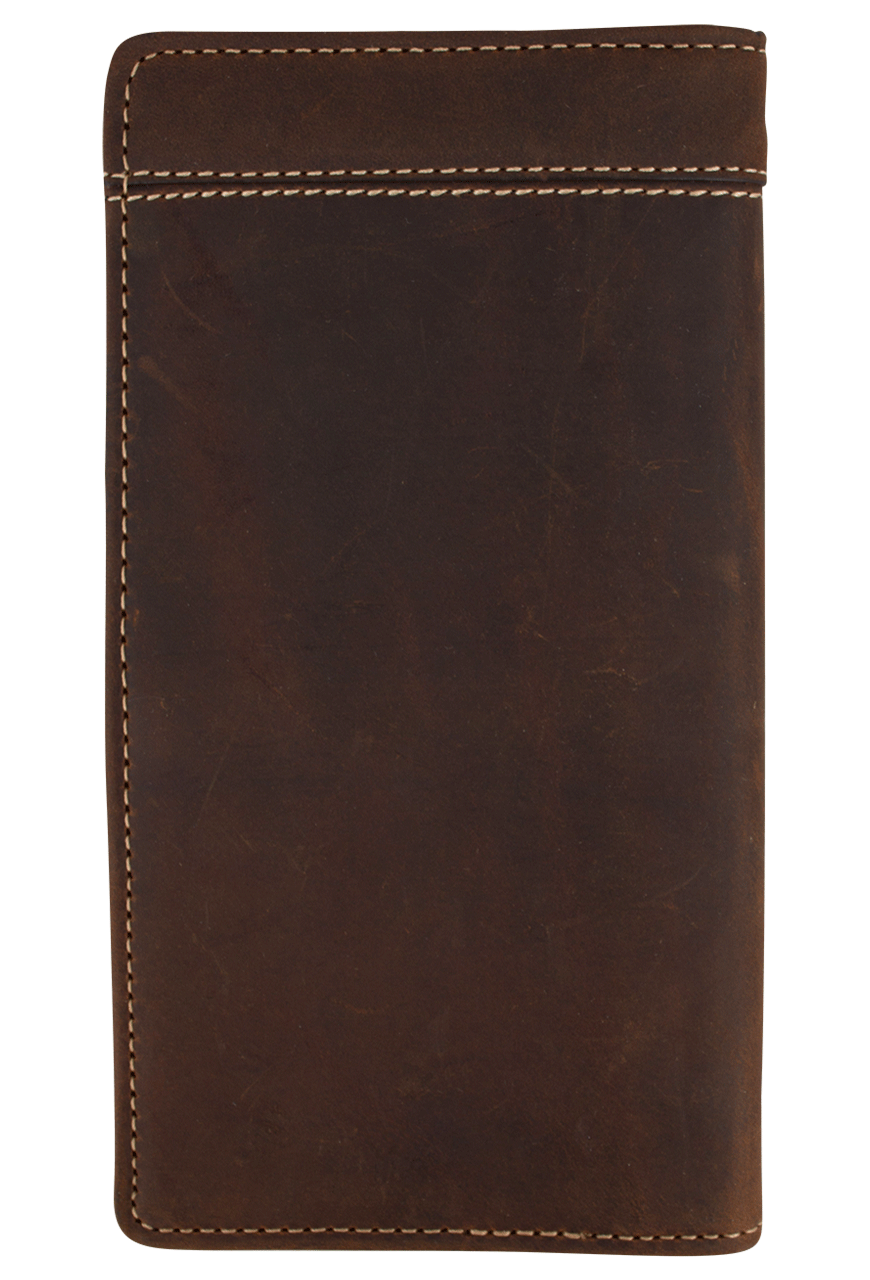 Justin Classic Brown Checkbook Wallet