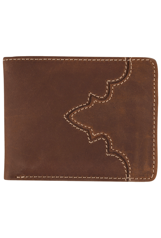 Justin Dark Brown Classic Passcase Wallet