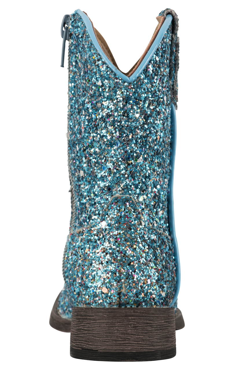 Roper Blue Glitter Galore Toddler Boots
