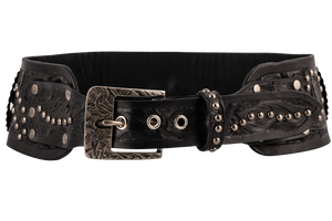 Juan Antonio Studded Black Belt