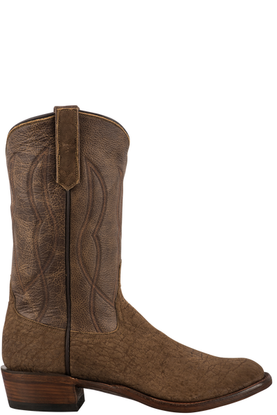 Rios of Mercedes Men's Texas Brown Feral Hog Cowboy Boots | Pinto Ranch 8 / D