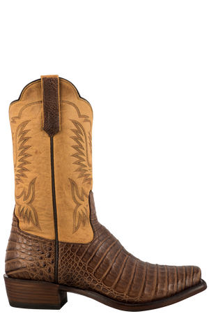 Rios of Mercedes Suave Caiman Belly Boots - Chocolate