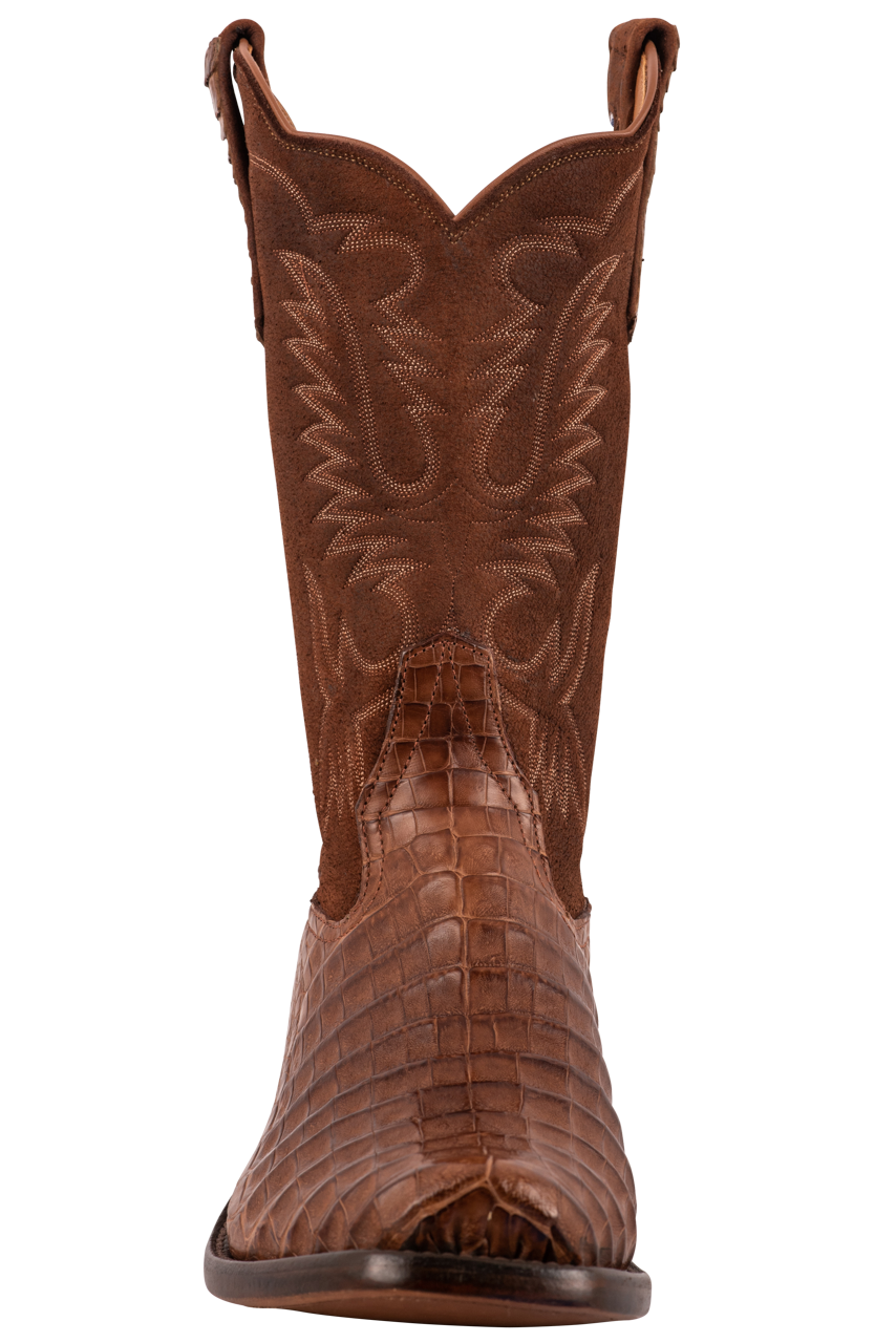 Rios of Mercedes Men's Caiman Belly Cowboy Boots - Oak