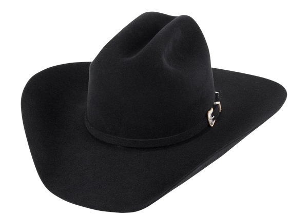 Llano Pinto Ranch Black Felt Hat 10X Size 7 W/Clear Rhinestone‎ Hat Band Women main image 4