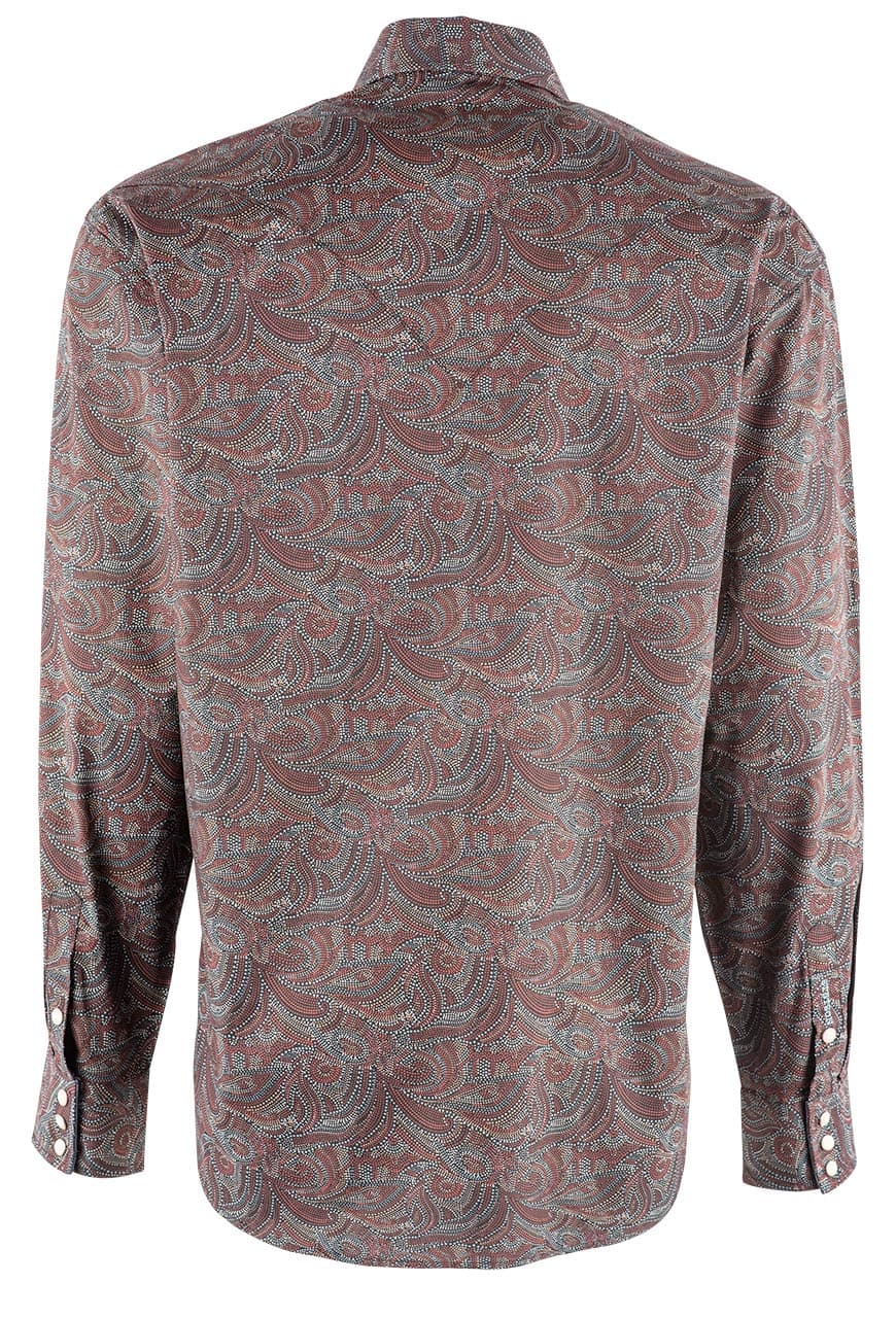 Stetson Men's Spotted Paisley Snap Shirt - Front