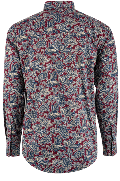 Stetson Paisley Printed Long Sleeve Pearl Snap Shirt