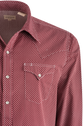 Stetson Diamond Long Sleeve Pearl Snap Shirt - Red