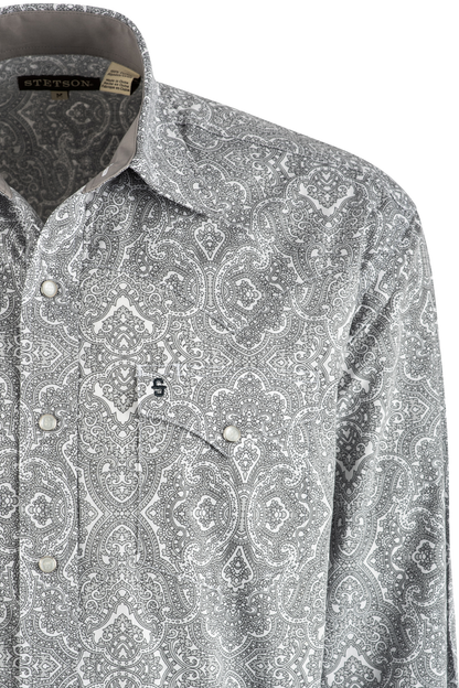 Stetson Highland Paisley Long Sleeve Pearl Snap Shirt
