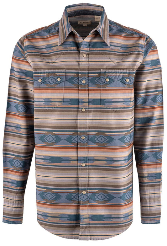 Stetson Aztec Serape Long Sleeve Pearl Snap Shirt