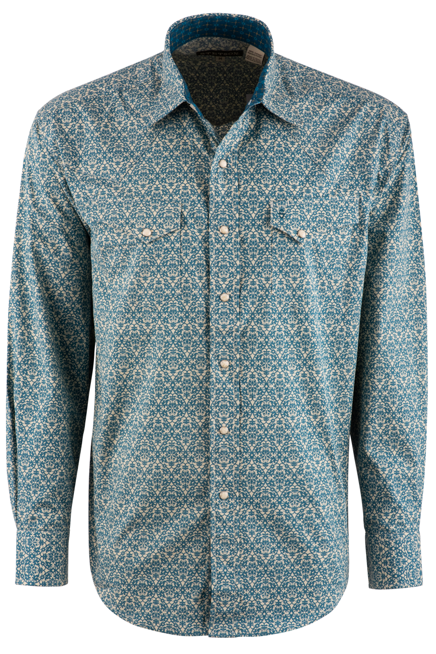 Stetson Men's Vintage Pearl Snap Shirt - Blue