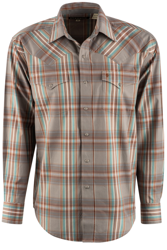 Stetson Men's Snap Front Shirt - Desert Brown