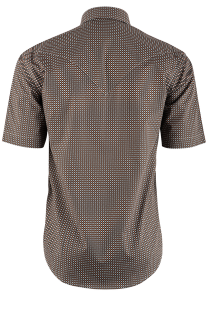 Stetson Dash Western Short Sleeve Pearl Snap Shirt - Gray