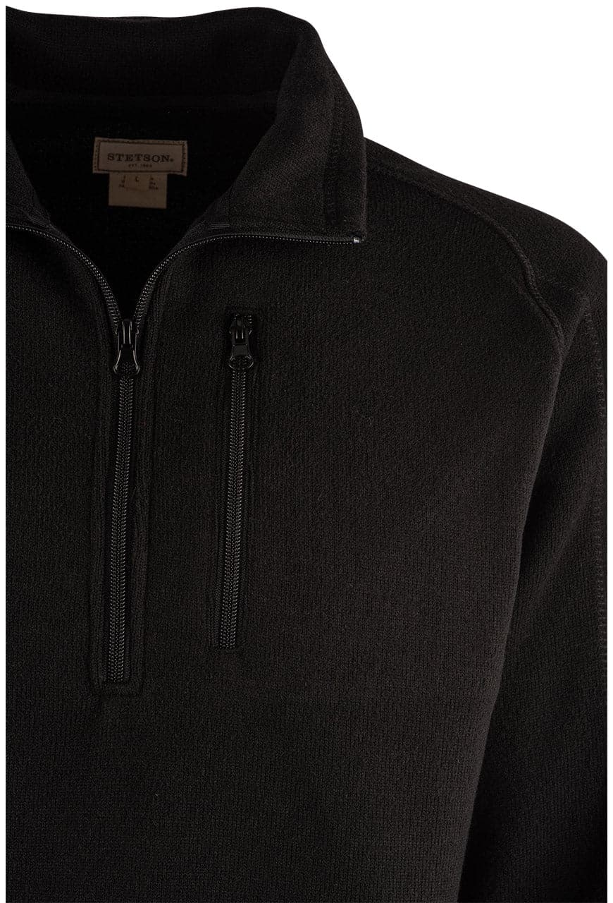 Stetson Men's Bonded Poly Knit Sweater - Black