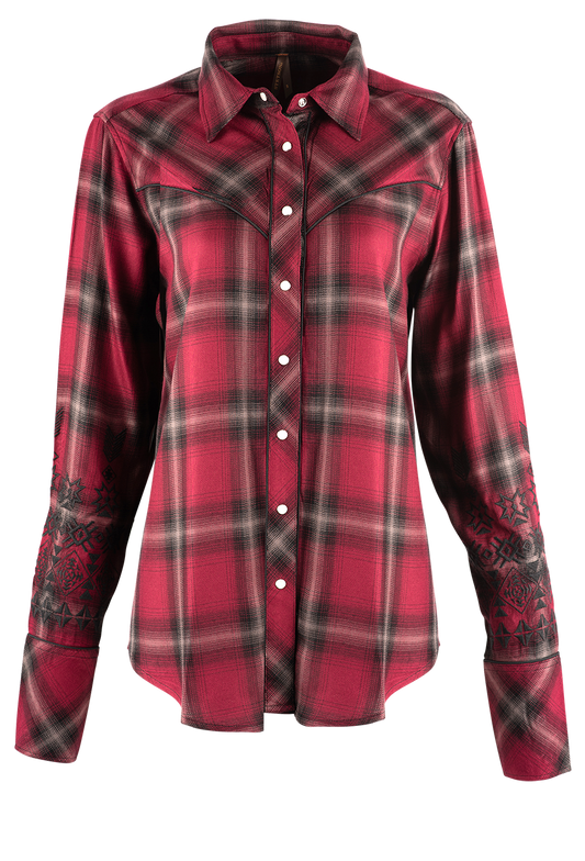 Stetson Women's Long Sleeve Plaid Western Shirt