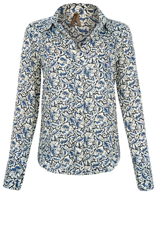 Stetson Women's Indigo Tapestry Western Blouse