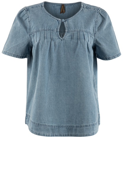 Stetson Women's Short-Sleeved Denim Blouse