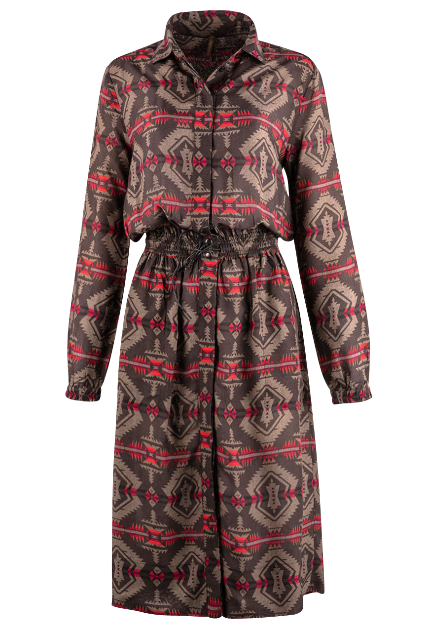 Stetson Brown Printed Western Dress Pinto Ranch