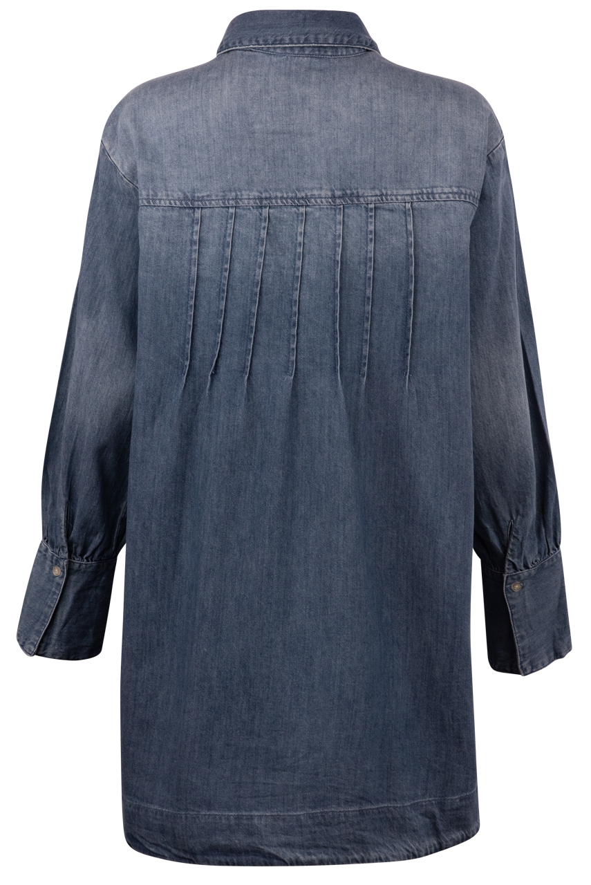 Stetson Women's Pleated Denim Shirt Dress