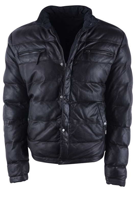 Stetson Men's Reversible Lambskin Leather Puffer Jacket