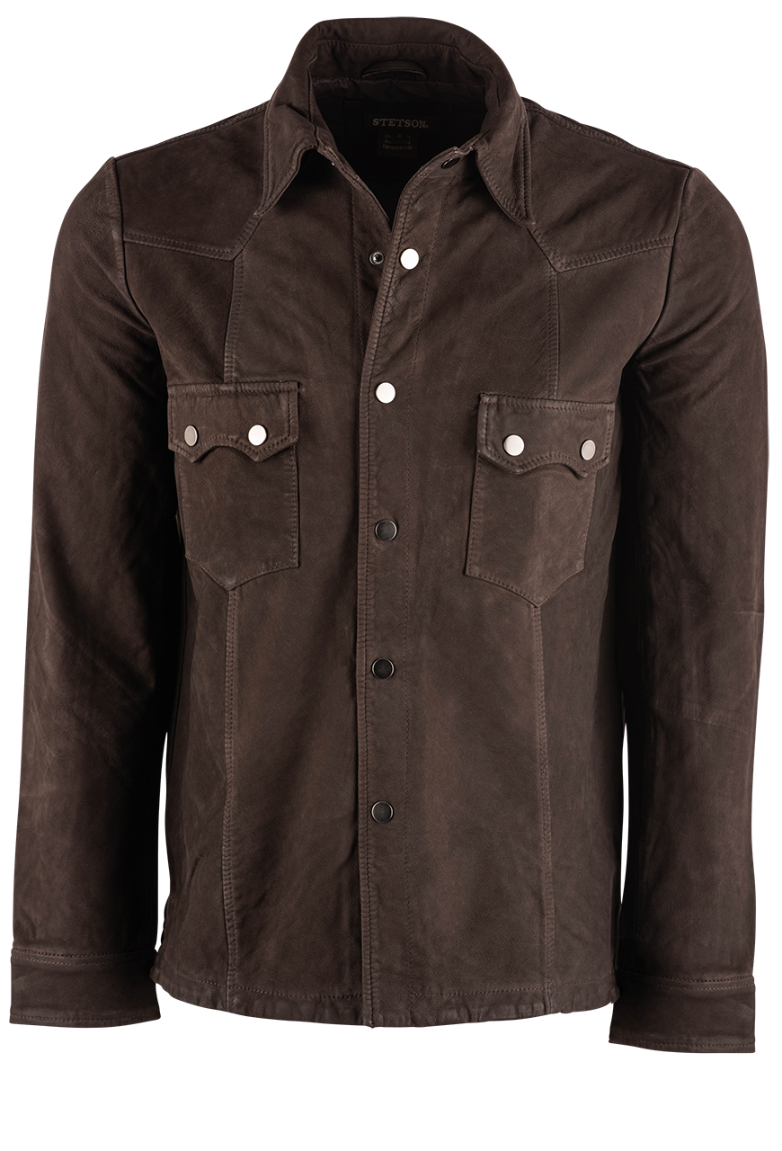 Stetson Men's Vintage Brown Leather Jacket