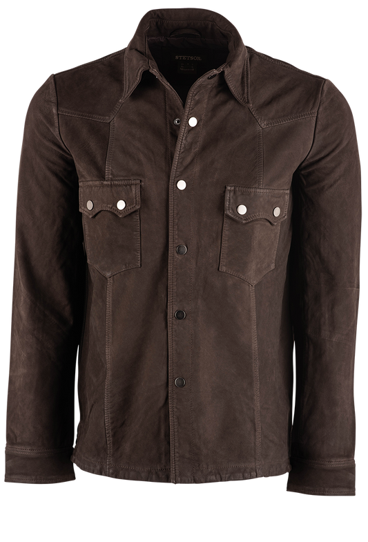 Stetson Men's Vintage Brown Leather Jacket