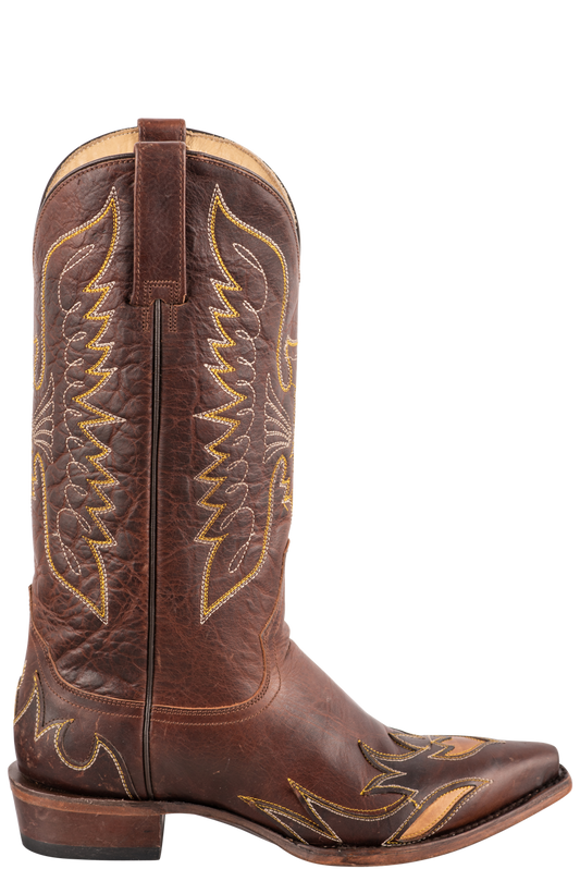 Stetson Women's Eagle Overlay Cowgirl Boots - Brown