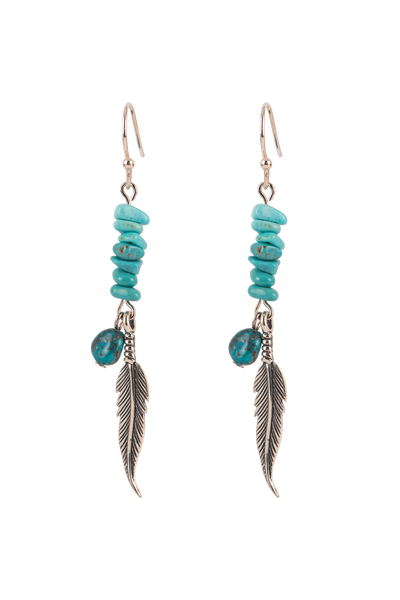 Turquoise, blue and silver brick stitch beaded feather earrings and working  on my photography skills! : r/Beading