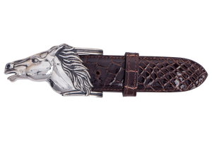 Jeff Deegan 1.5" Running Horse Trophy Buckle