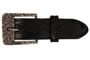 Juan Antonio Black Leather Belt