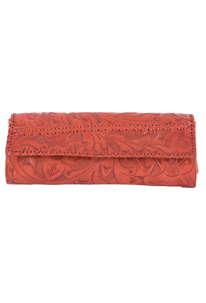 Hide and Chic Sofia Tooled Clutch