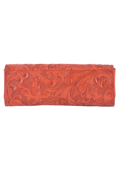 Hide and Chic Sofia Tooled Clutch