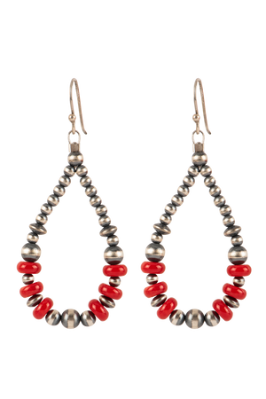 Paige Wallace Navajo Pearl & Coral Earrings