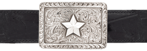 Pinto Ranch 1.5" Silver Star Trophy Buckle