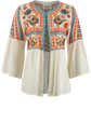 Paparazzi Embroidered Cardigan Blouse