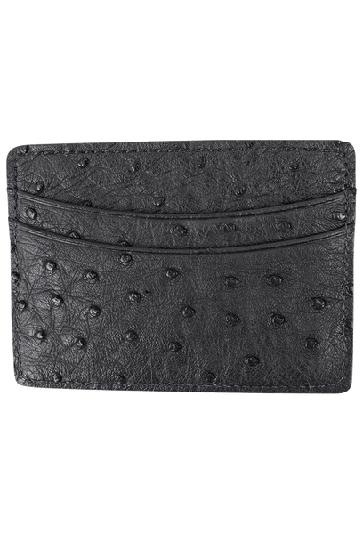 Lucchese Black Bifold Ostrich Wallets