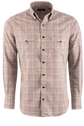 Lyle Lovett for Hamilton Check Twill Button-Front Shirt - Gray/Tan
