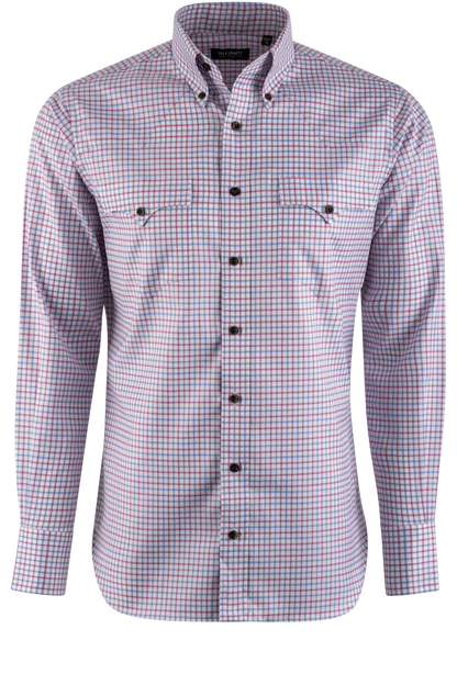 Lyle Lovett for Hamilton Button-Front Shirt - Pink & Blue