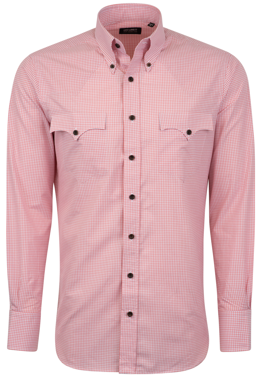 Lyle Lovett for Hamilton Button-Front Shirt - Peach