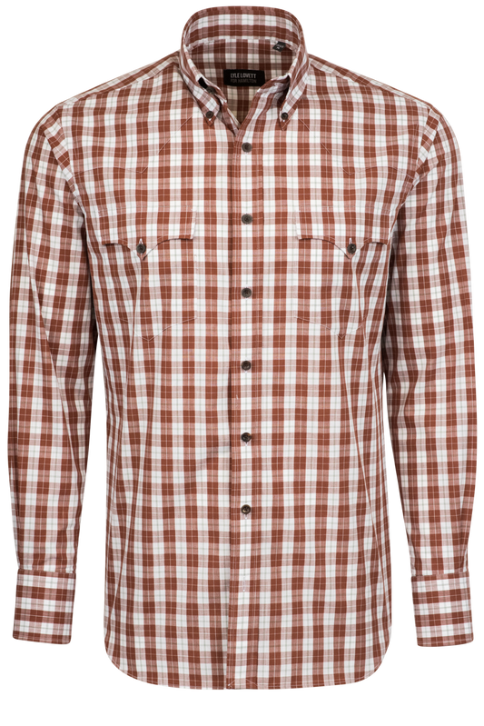 Lyle Lovett for Hamilton Button-Front Shirt - Brick Check