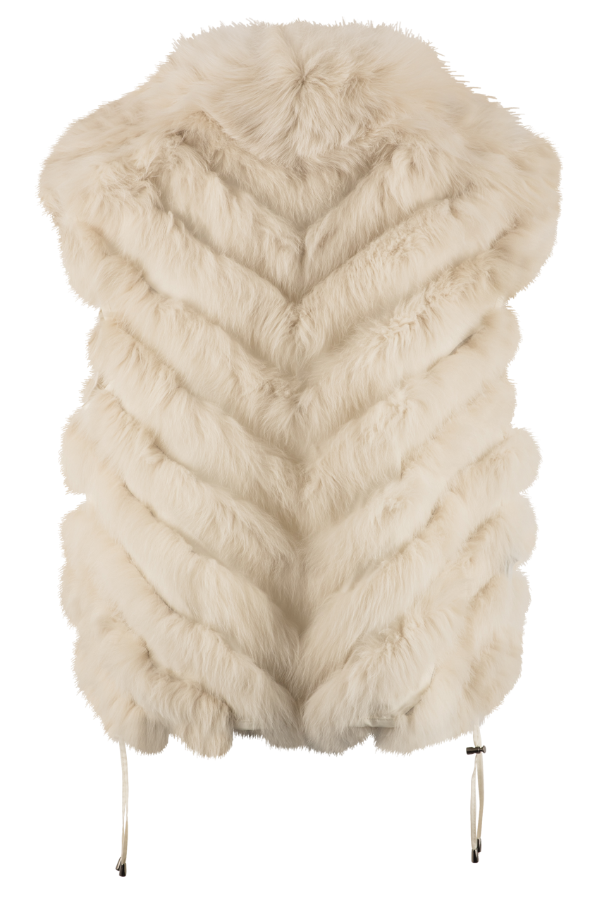 Diomi Fox Fur Western Vest Pinto Ranch