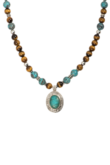 Paige Wallace Turquoise & Tiger's Eye Necklace