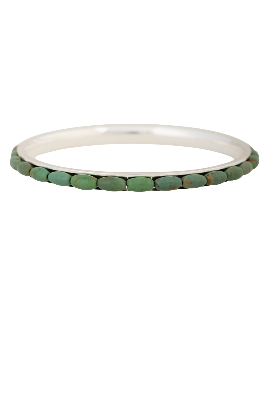 Paige Wallace Green Turquoise Round Bangle