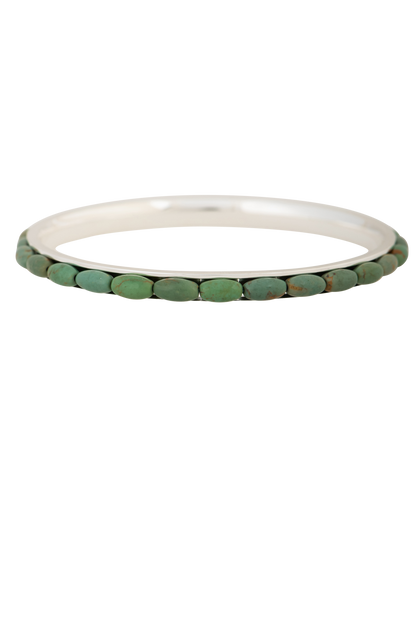 Paige Wallace Green Turquoise Round Bangle