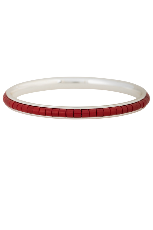 Paige Wallace Heishi Coral Bangle