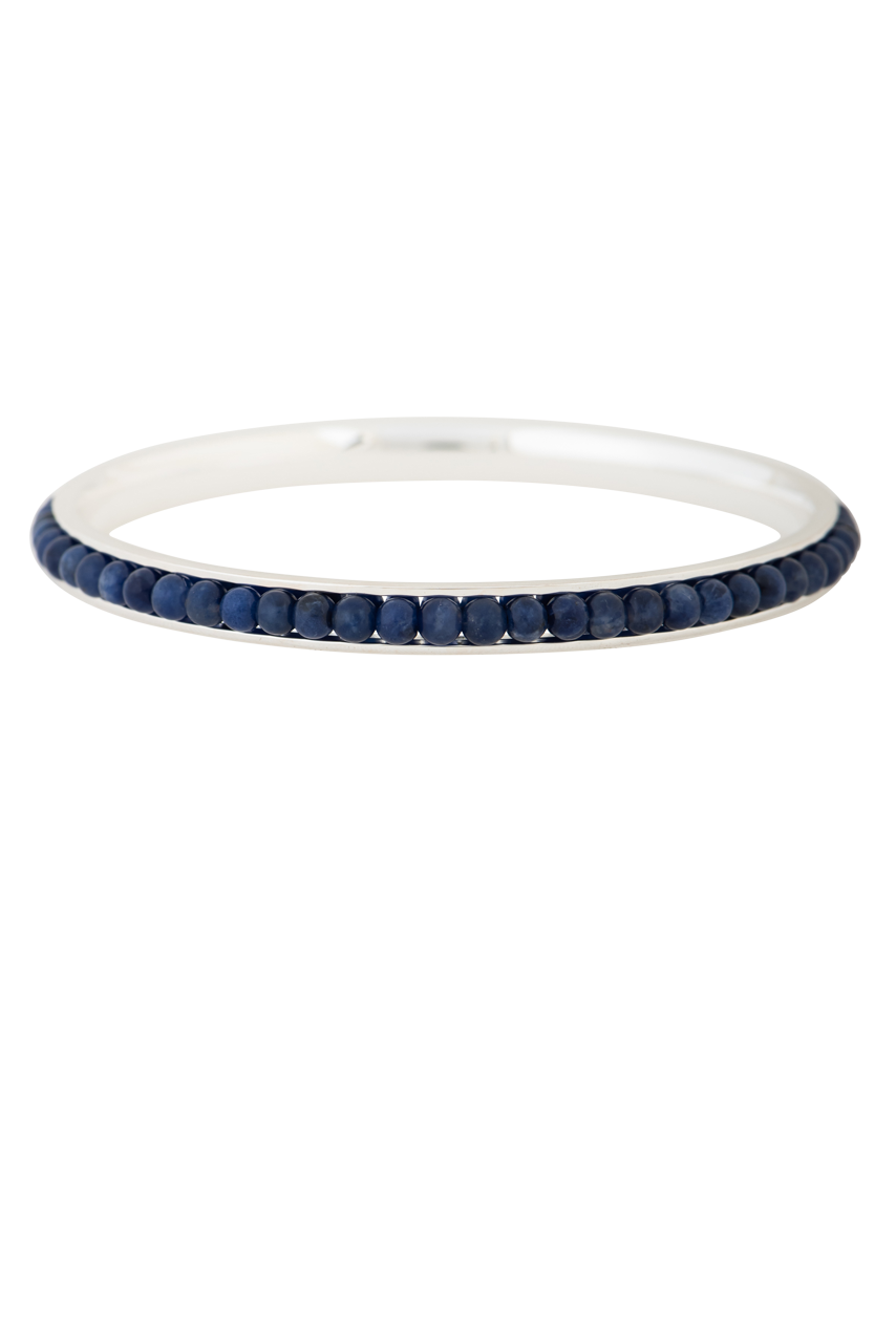 Paige Wallace Sodalite Silver Bangle